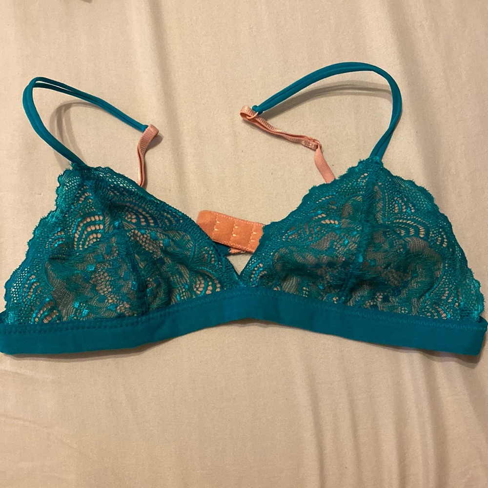 Youmita Teal Lace Bralette S/M